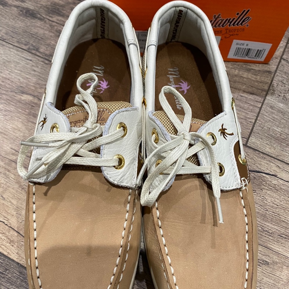 Margaritaville tan shoes